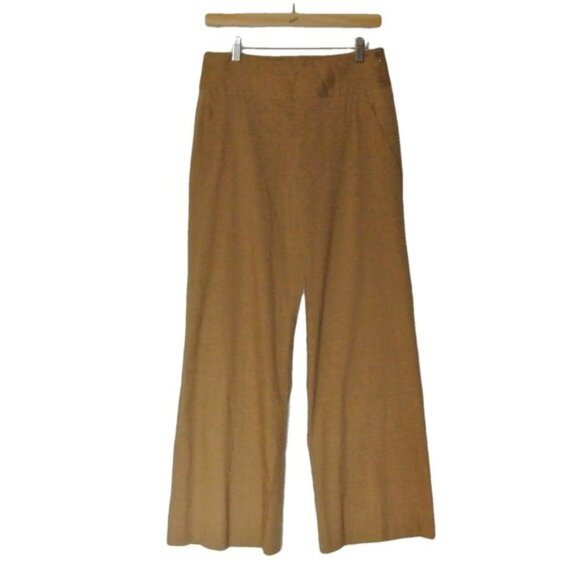 Donna Karan Collection Brown Linen Stretch Pants 4 - Picture 3 of 16